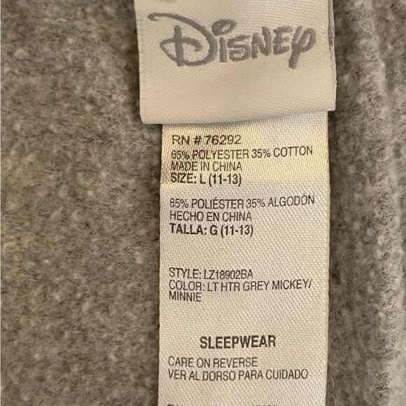 Disney Sleepwear Mickey & Minnie Grey & Pink‎ Sweatpants Women’s Size Large - Picture 6 of 7